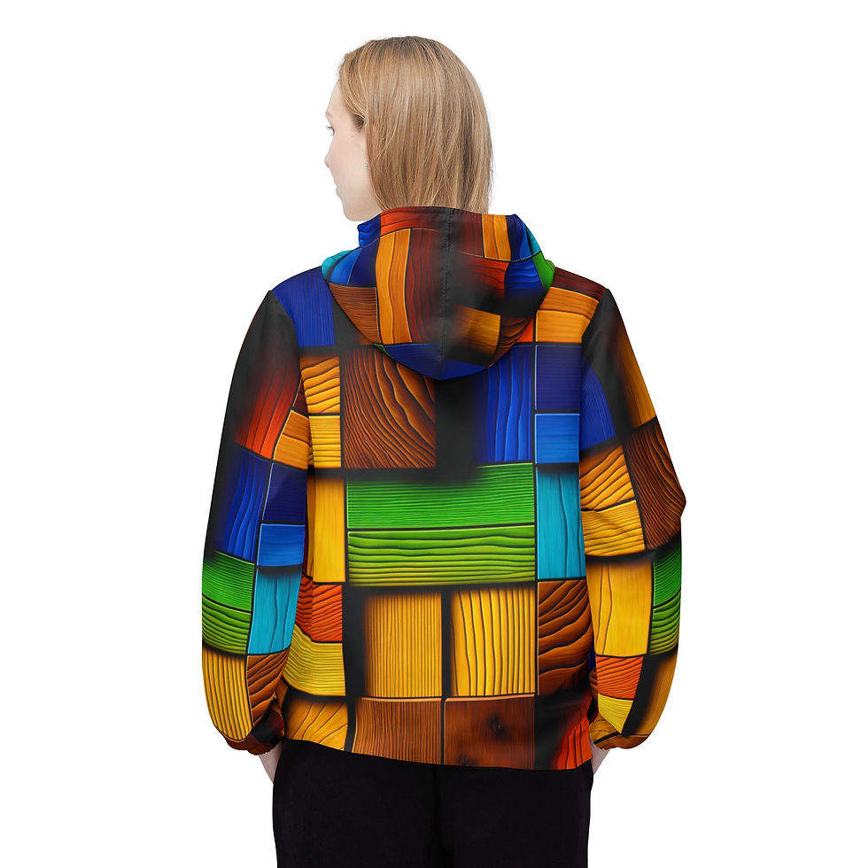 Thumbnail: Colorful Geometric Windbreaker Jacket, Outdoor Jacket, Women’s and Men’s Fashion