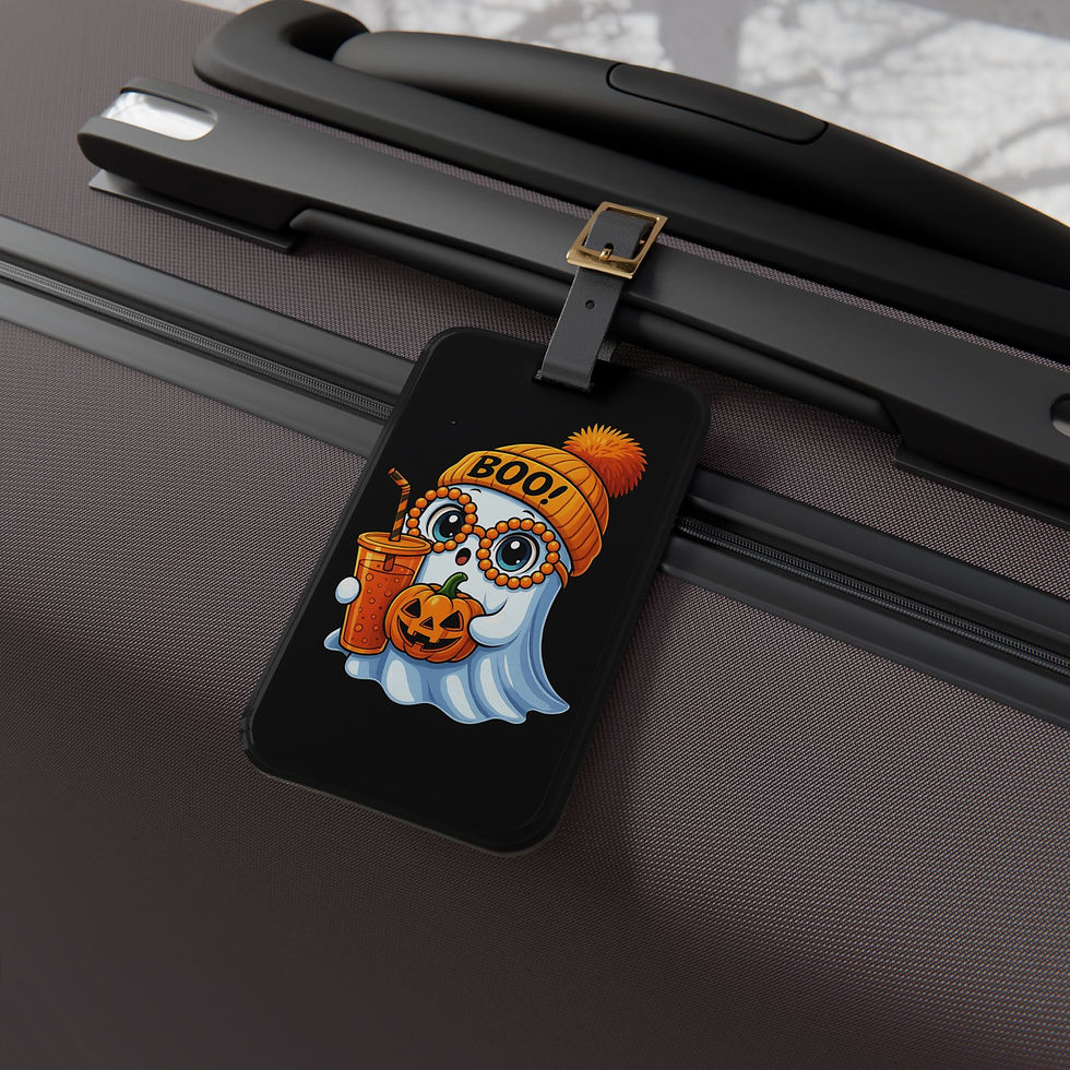 Thumbnail:  Halloween Luggage Tag, Cute Travel Accessory, Trick or Treat Gift