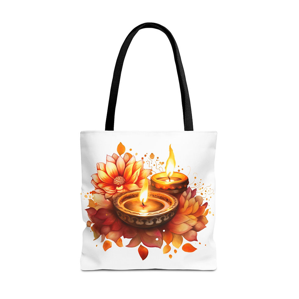 Thumbnail: Adorable Diwali Themed Tote Bag, Great for Diwali Gift