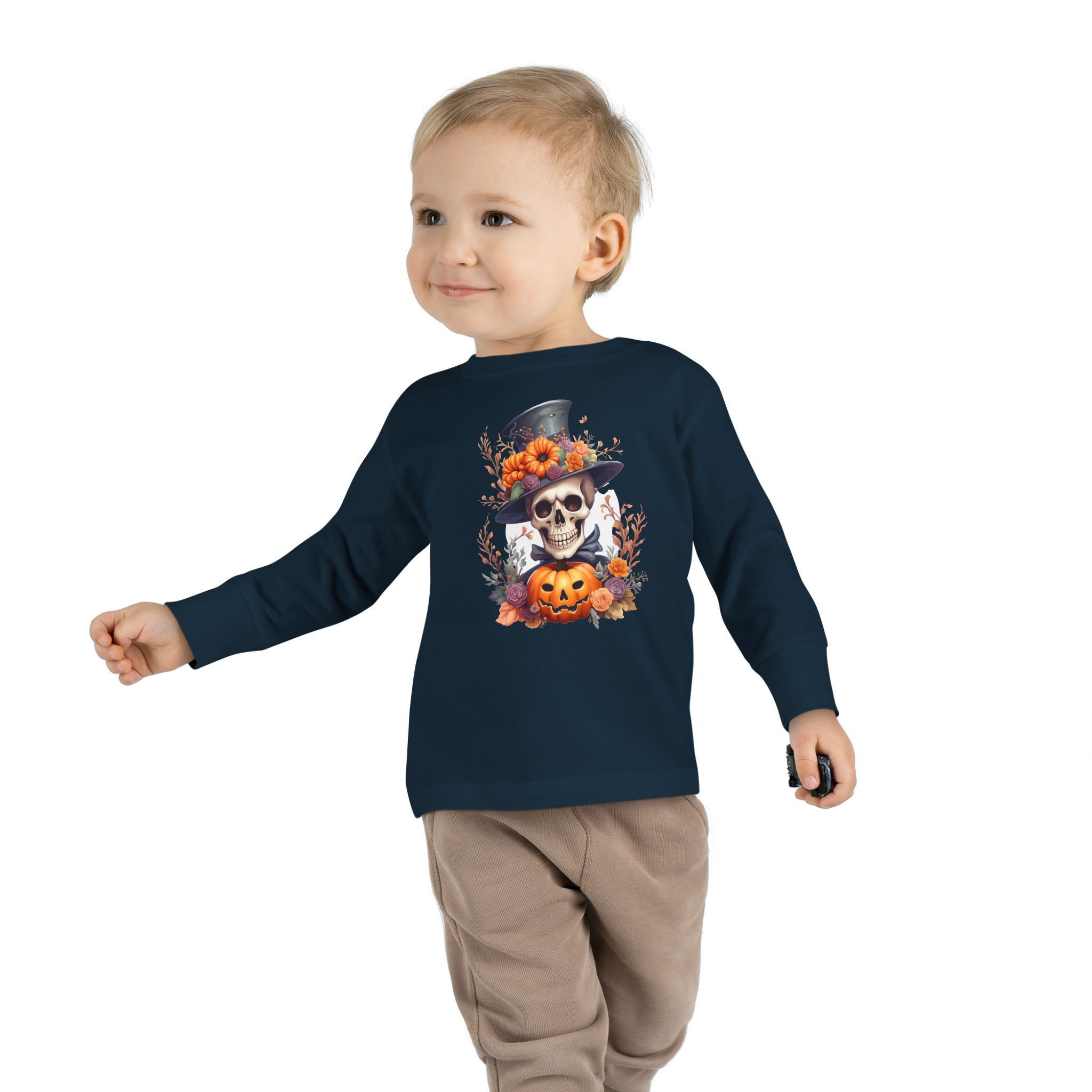  Toddler Long Sleeve Tee, Toddler Tees for Halloween and Thanksgiving