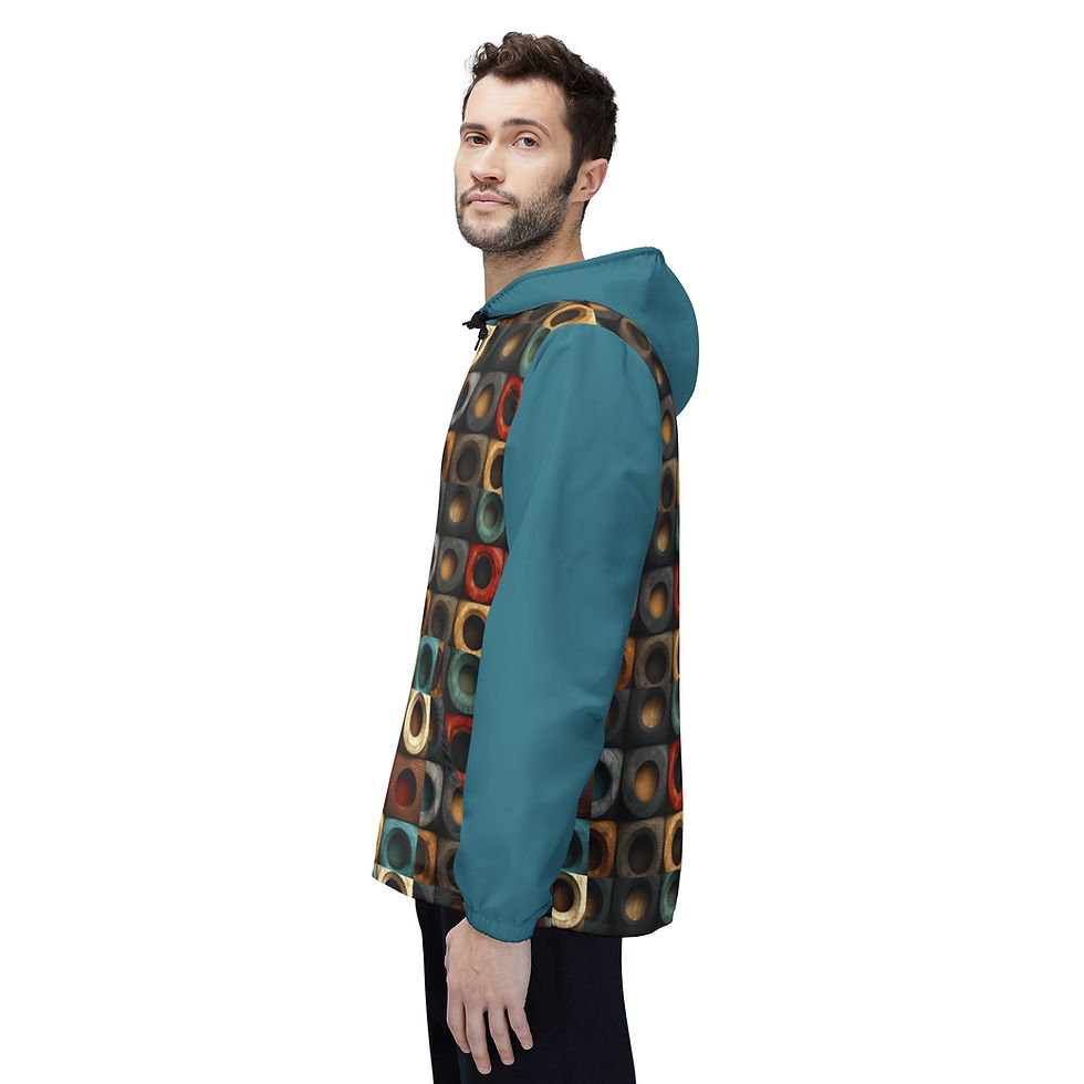 Thumbnail: Colorful Geometric Windbreaker Jacket, Outdoor Jacket, Women’s and Men’s Fashion