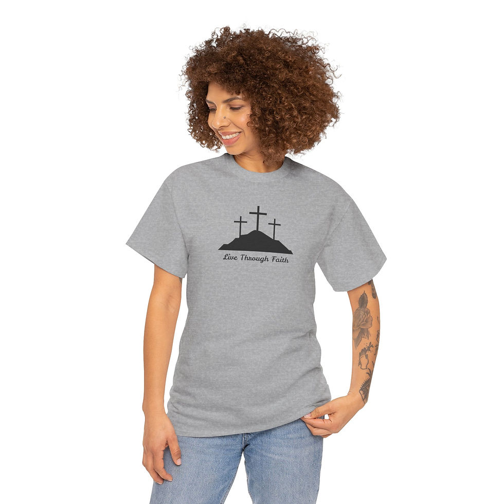 Thumbnail: Jesus-Themed Unisex Heavy Cotton Tee, Symbol of Strength