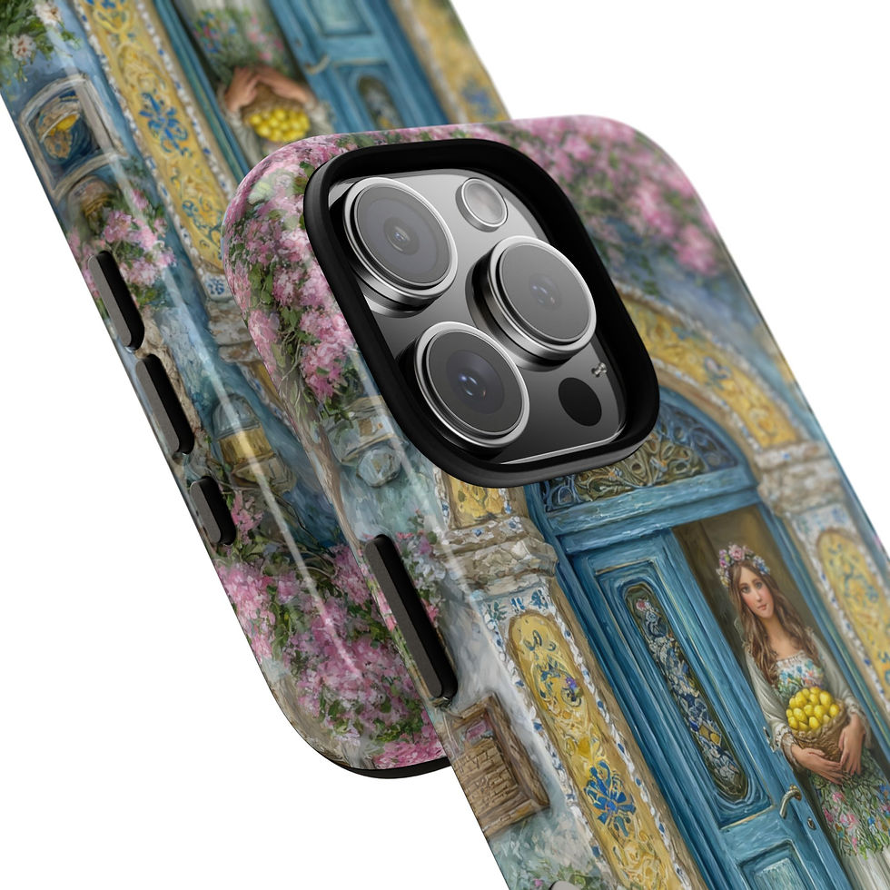 Thumbnail:  Mediterranean Staircase Phone Case — Vintage Village Floral Design