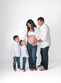 Family with mom and dad .