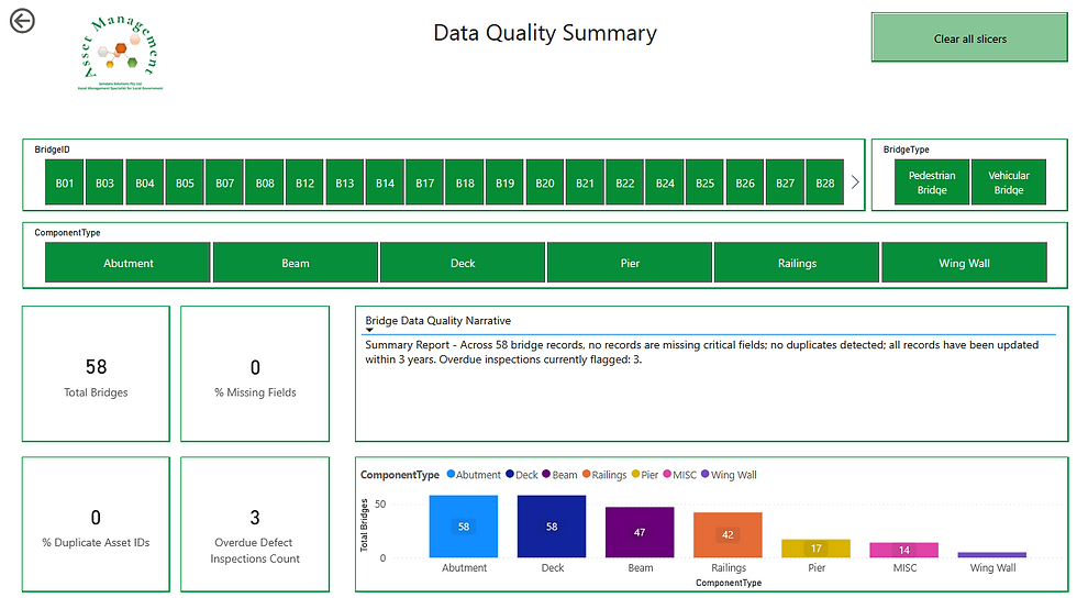 This Data Quality Summary Power BI report is designed to surface data anomalies quickly and drive corrections back to the source systems not just patch them in Power BI.