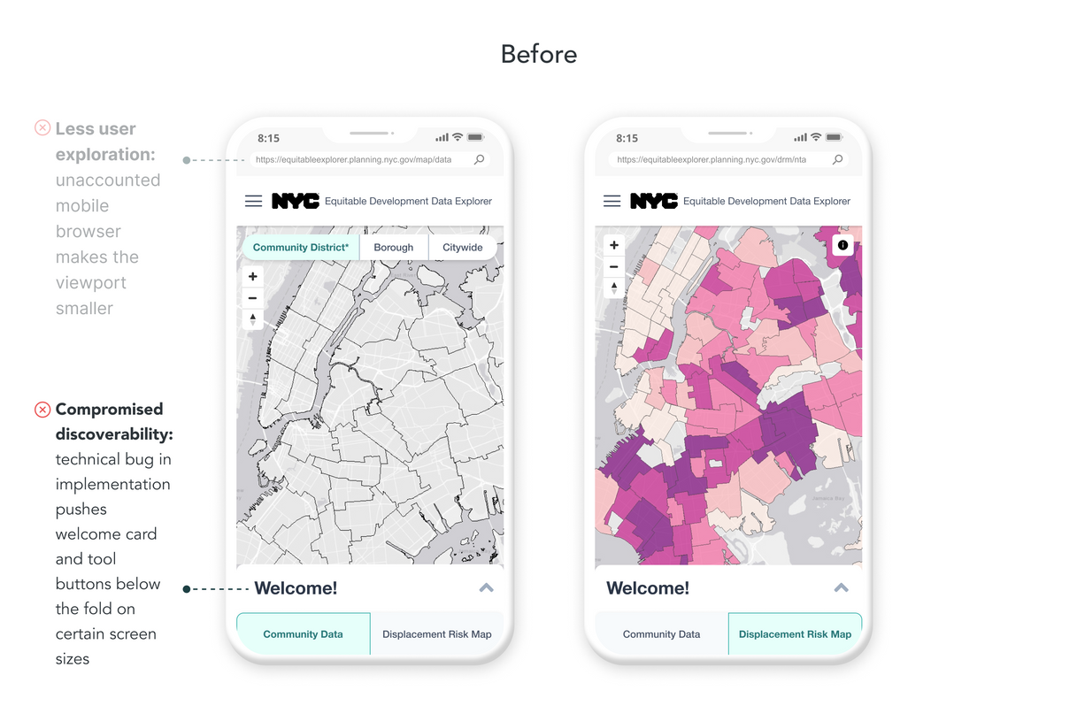 Map Mobile Navigation (Before 2/3)