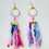 Thumbnail: Lavender Tassel Beaded Hoop Statement Earrings