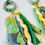 Thumbnail: Earthy Circular Fabric-Wrapped Statement Earrings