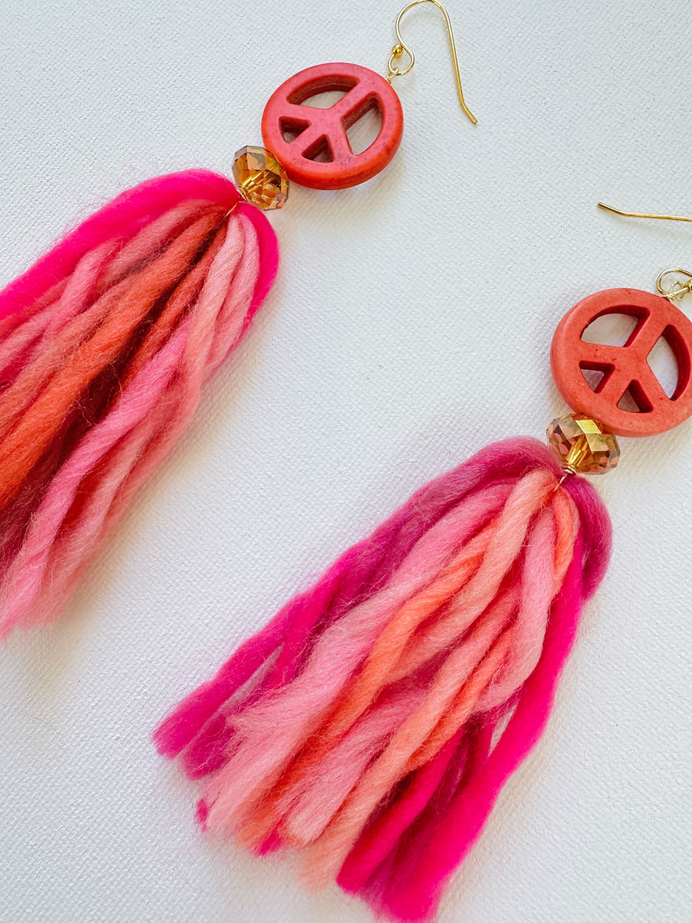 Thumbnail: Coral Peace Statement Earrings