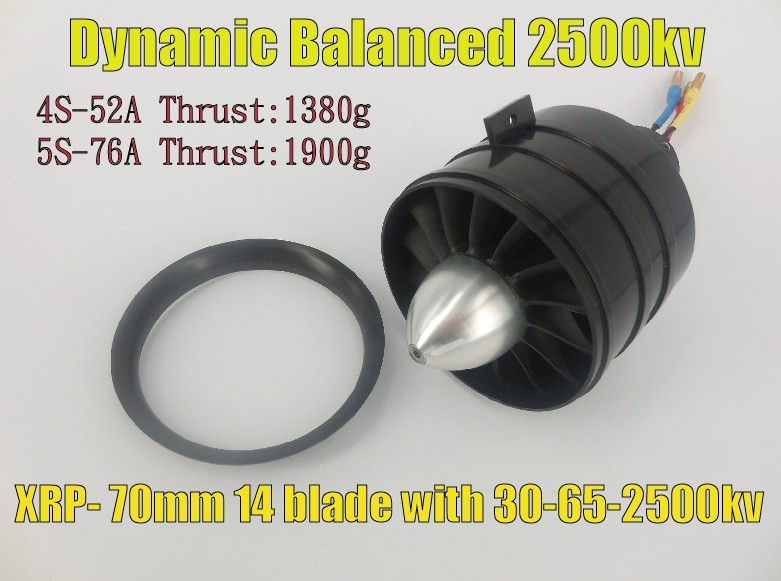 XRP 70mm 14 Blade Power Unit 2500Kv is For 4S or 5S With Dynamic Balanced