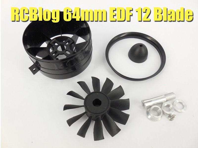 RCblog 64mm 12 blade EDF Fan unit (4mm shaft)