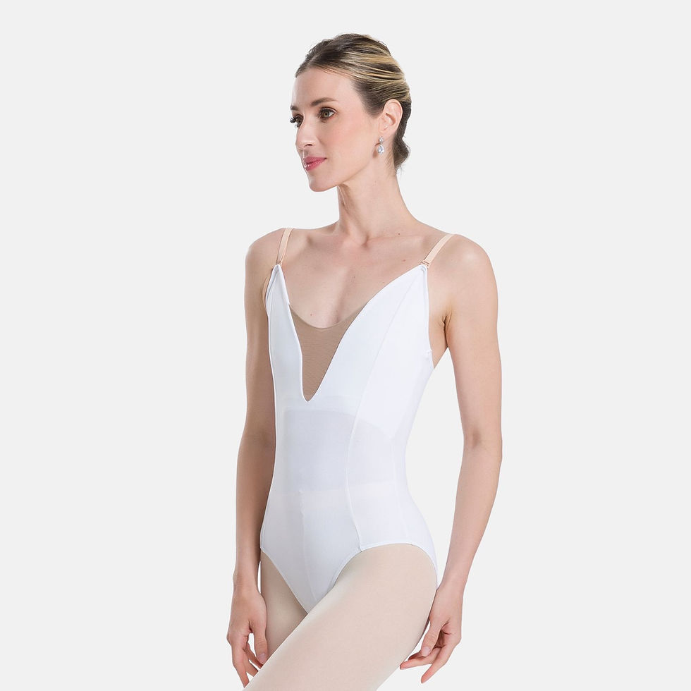 Thumbnail: SL22 LORETTA ADULT PRINCESS SEAM CAMISOLE LEOTARD WITH MESH INSERT