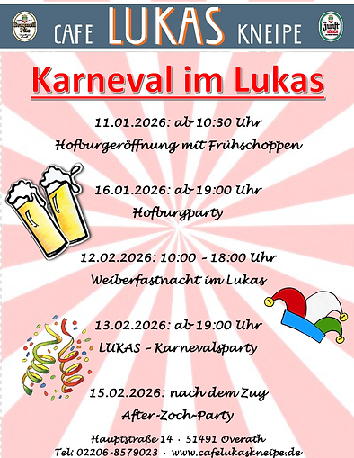 Karneval Cafe Lukas 2025