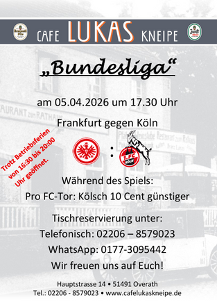 FC Köln Bundesliga 05.04.2026