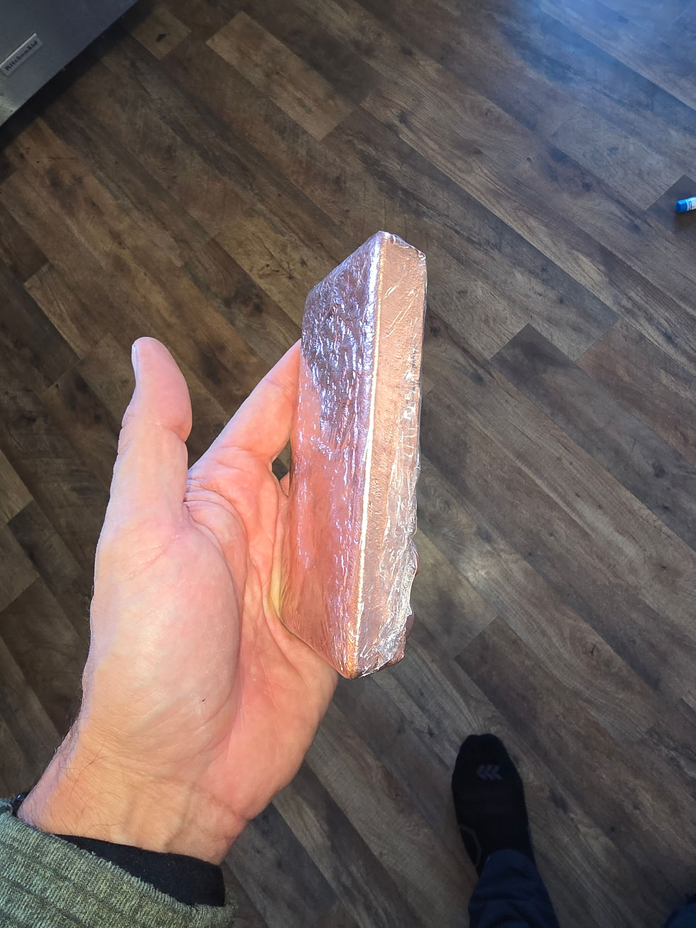 Thumbnail: 5lb (80 oz) Hand Poured .999 Copper Bar – Rustic Bullion Coin, Collectible