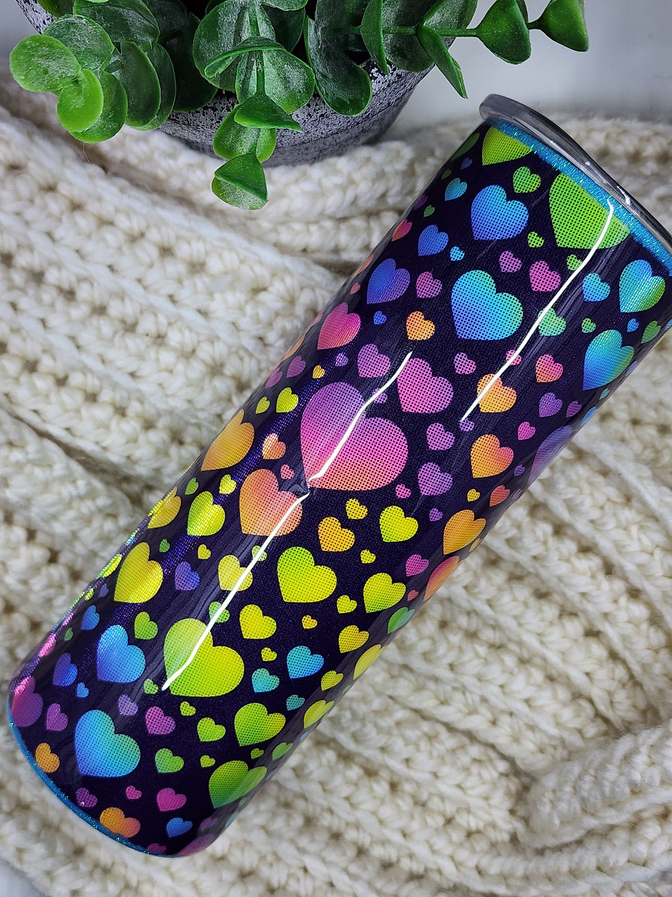 Rainbow Sea of Hearts Tumbler - 20oz