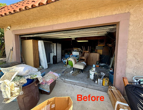 Before photo of estate cleanout in Orange County handled by Junkrete