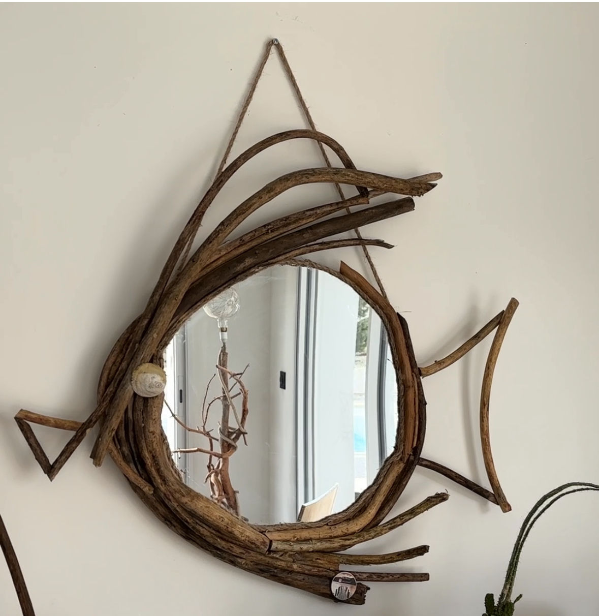 Miroir poisson en bois flotté Annuler Enregistrer