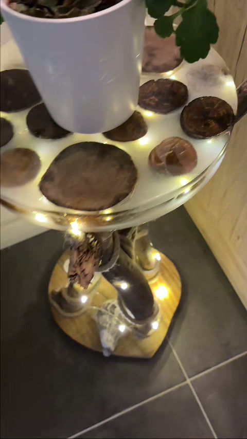 Miniature : Table d’appoint en bois flotté