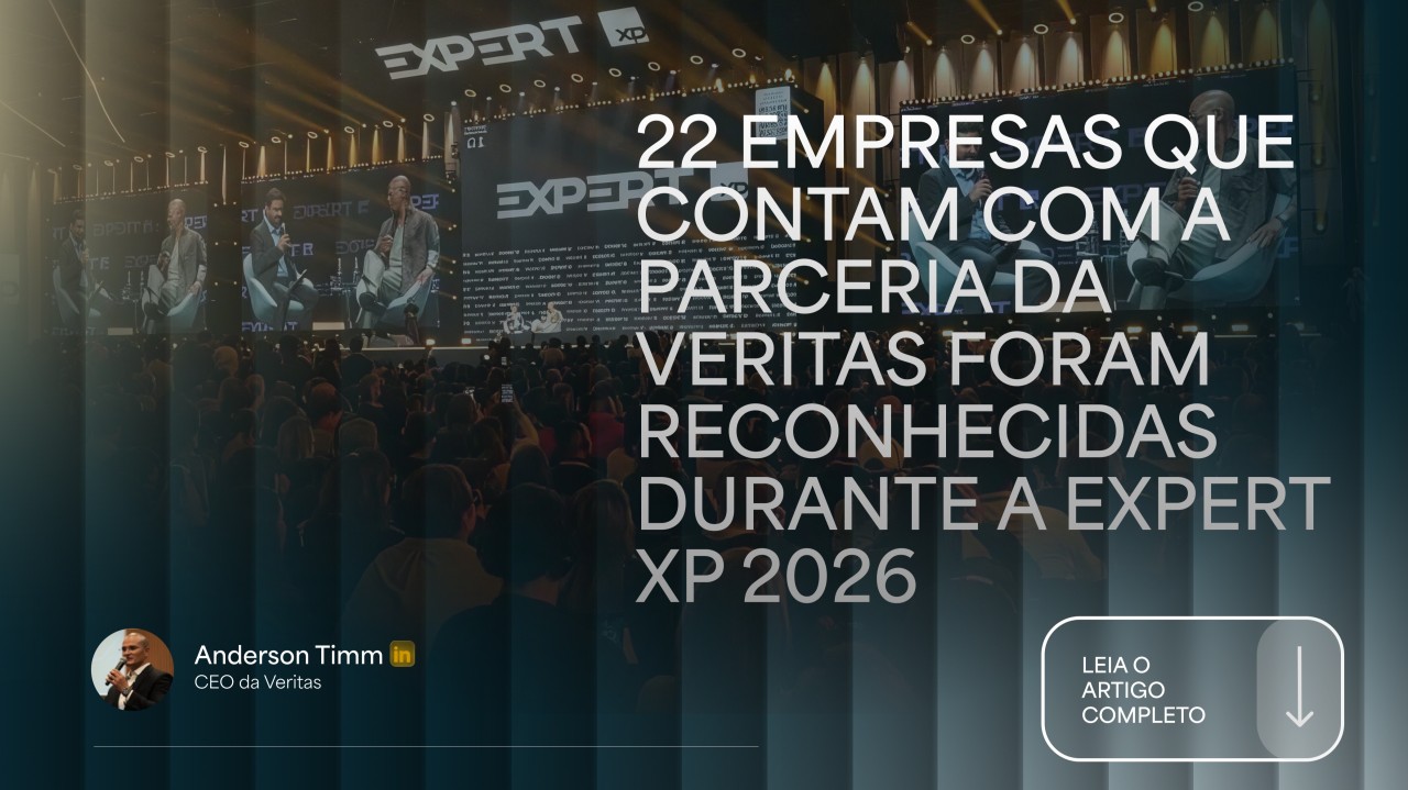 22 empresas que contam com a parceria da Veritas foram reconhecidas durante a Expert XP 2026