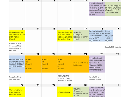 March 2022 Calendar