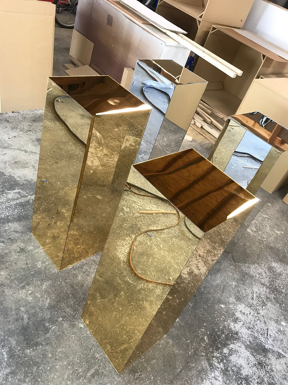 Gold Mirror Columns