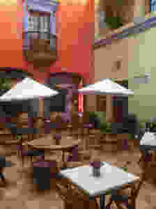 Courtyard in hotel- I love these colors!!!!