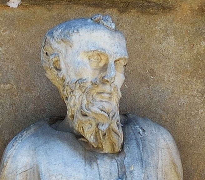 La cabeza realizada por un discípulo de Donatello