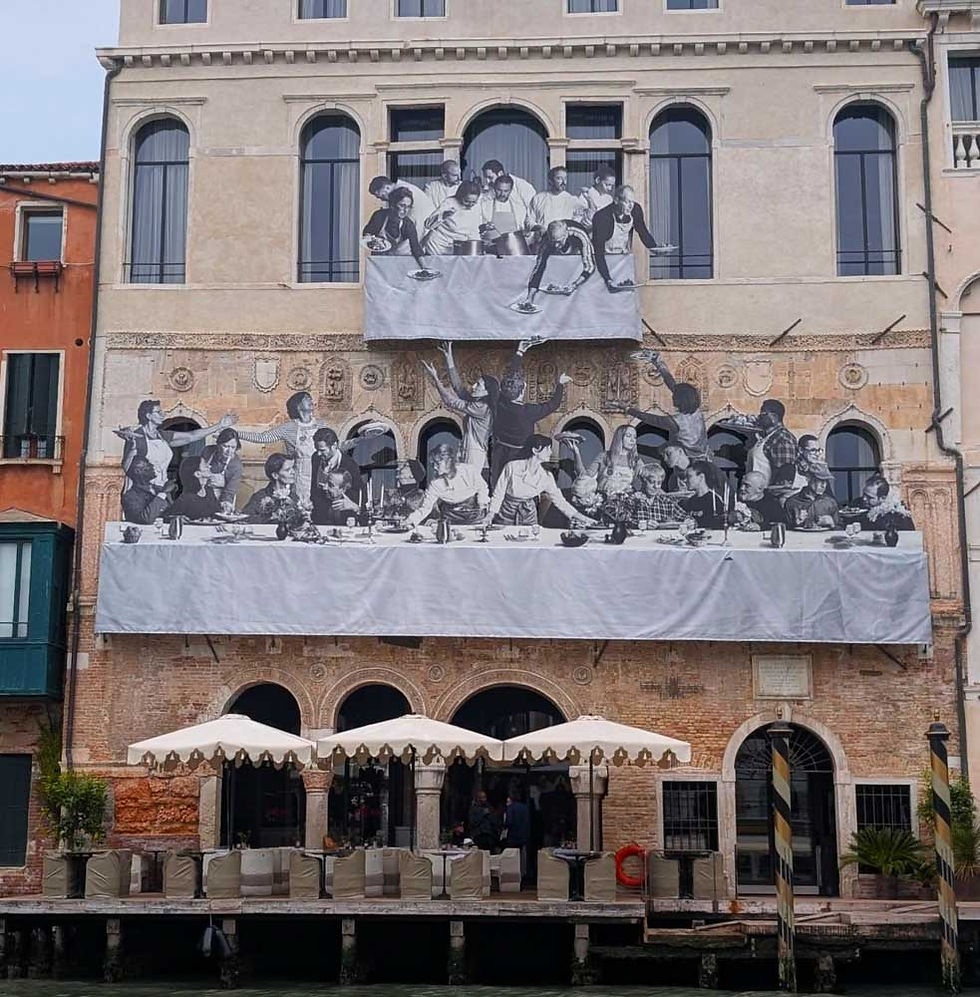 Los frescos que han aparecido en la fachada de Ca' Da Mosto