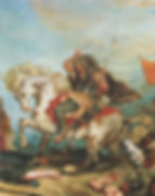 Atila en su caballo, cuadro de Eugène Delacroix 