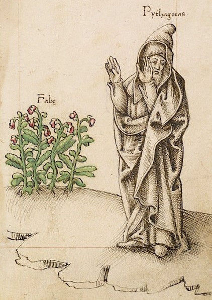 Ilustración francesa del siglo XVI muestra cómo efectivamente Pitágoras odiaba las habas.