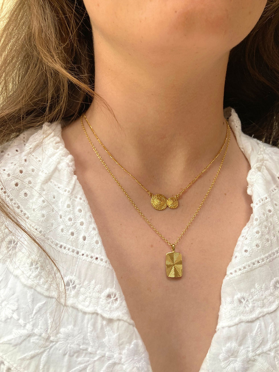 Thumbnail: Starburst rectangle pendant large 