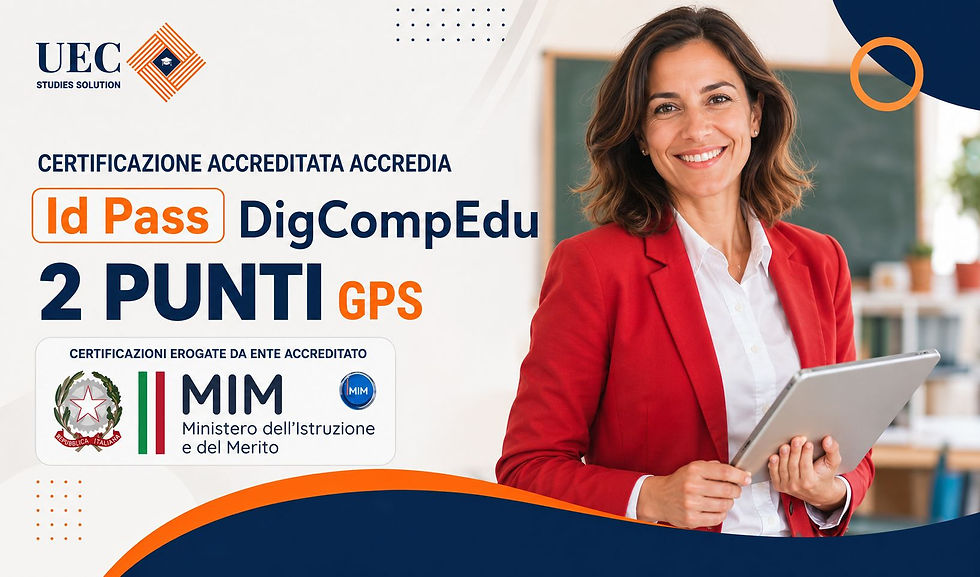 IDPASS DigComp Edu Certificazione accreditata da Accredia 