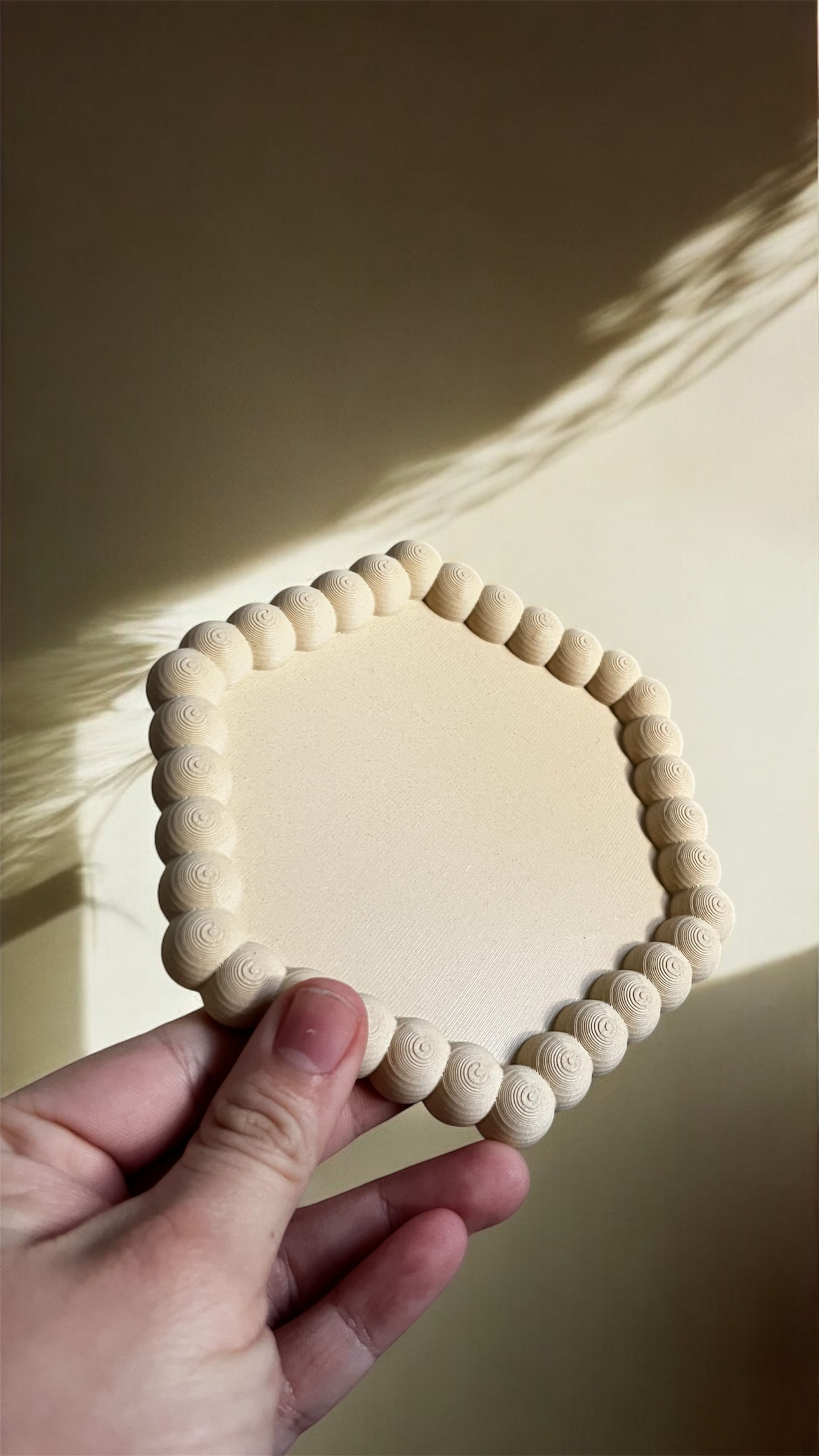 White Oak Wood PLA coasters (2-pack)