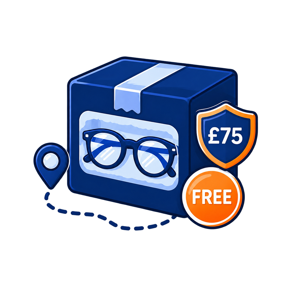 Glasses return delivery with £75 compensation cover