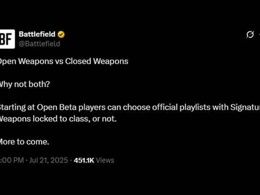 Battlefield 6 Open Beta playlist: Open Weapons vs Closed Weapons