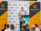 Speaker at a community event