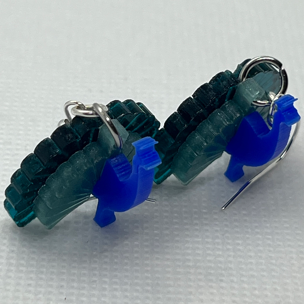 Thumbnail: Fancy Dan The Peacock Man Earrings