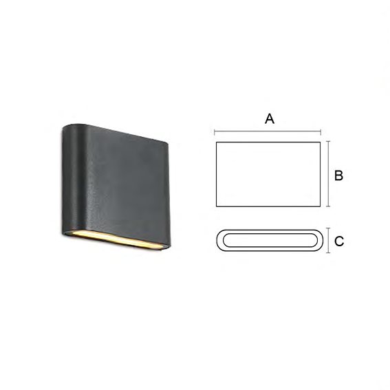 Thumbnail: LED Up & Down Outdoor Wall Light – Architectural Façade Lighting VL-ODL-WL-003