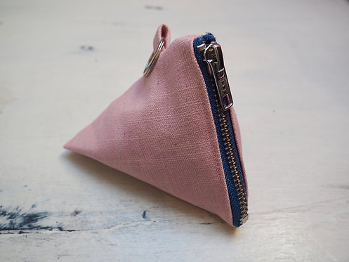 PINK DENIM COIN POUCH