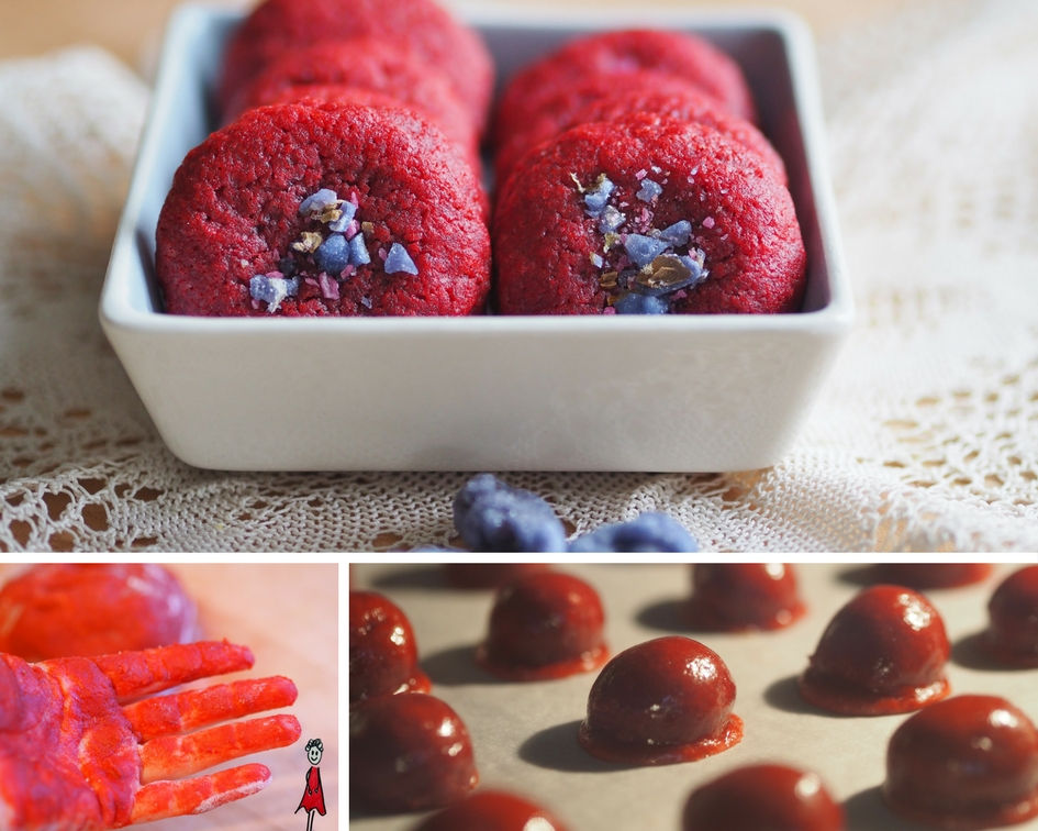 Rote Keks oder Red Velvet Cookies