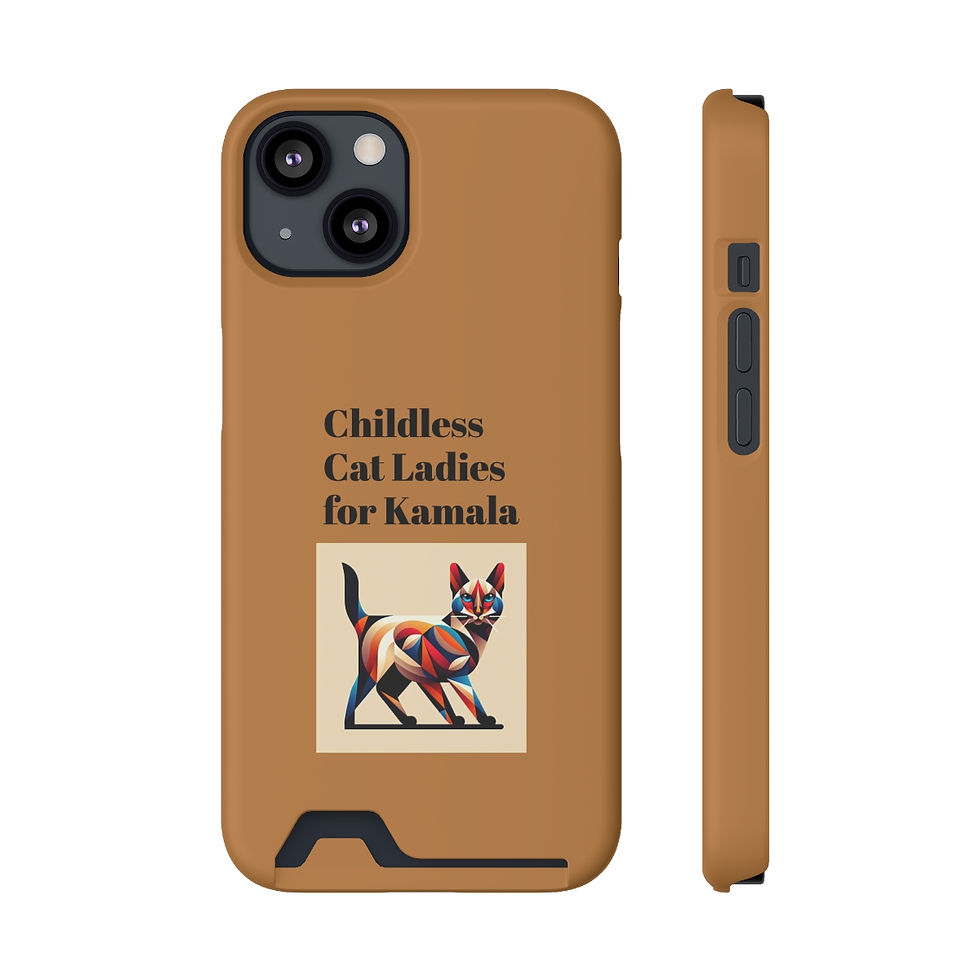 Thumbnail: Childless Cat Ladies for Kamala Phone Case With Card Holder (iPhone/Android)