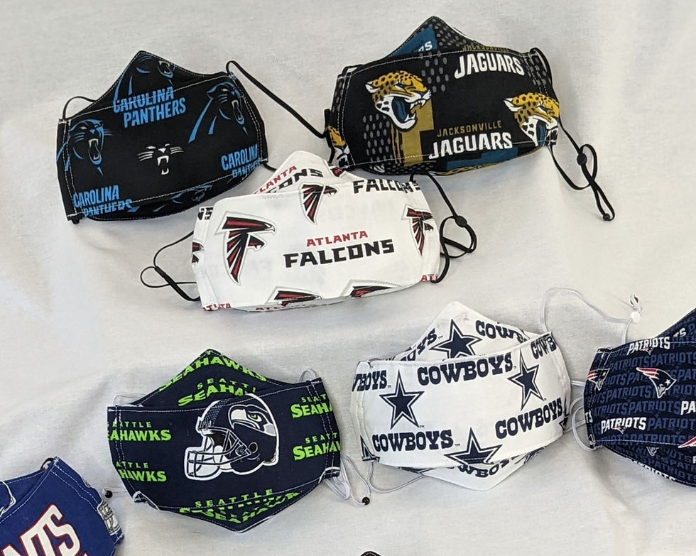 Thumbnail: ALL SPORTS TEAMS FABRICS - 100% Cotton Face Mask. Unisex