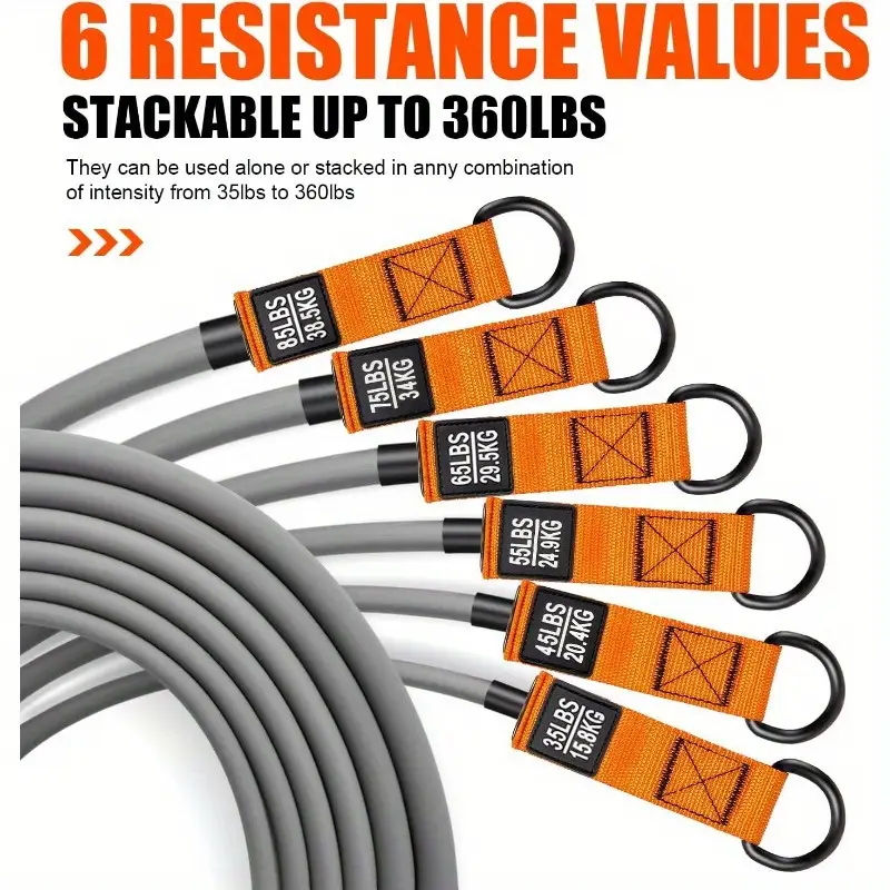 Thumbnail: Resistance strap with handle: used for muscle training, strength building, body 