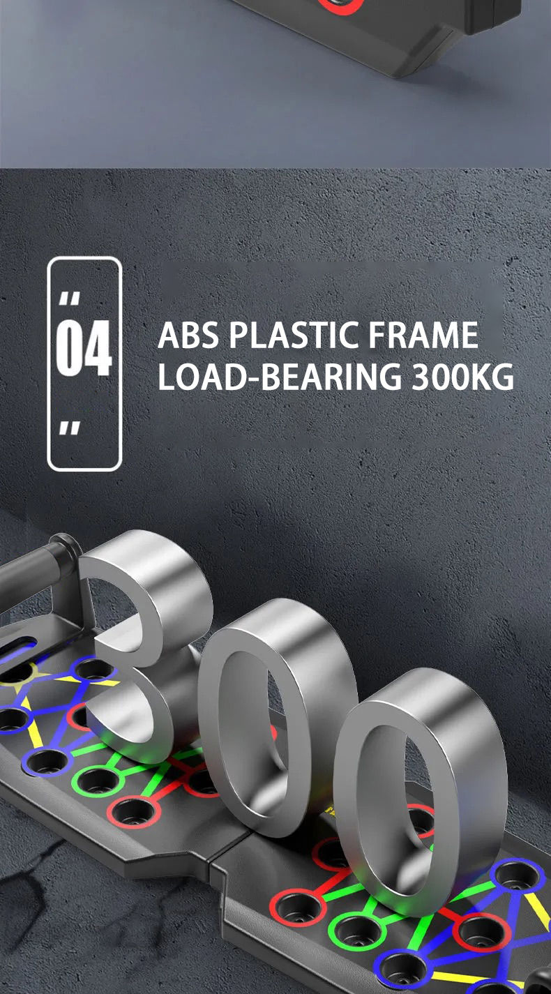 Thumbnail: Portable Multifunctional Push-up Board Set With Handles Foldable Fitness Equipme