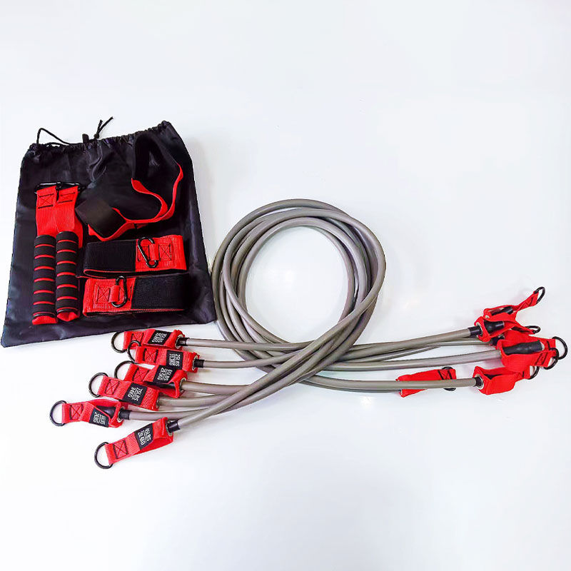 Thumbnail: Resistance strap with handle: used for muscle training, strength building, body 