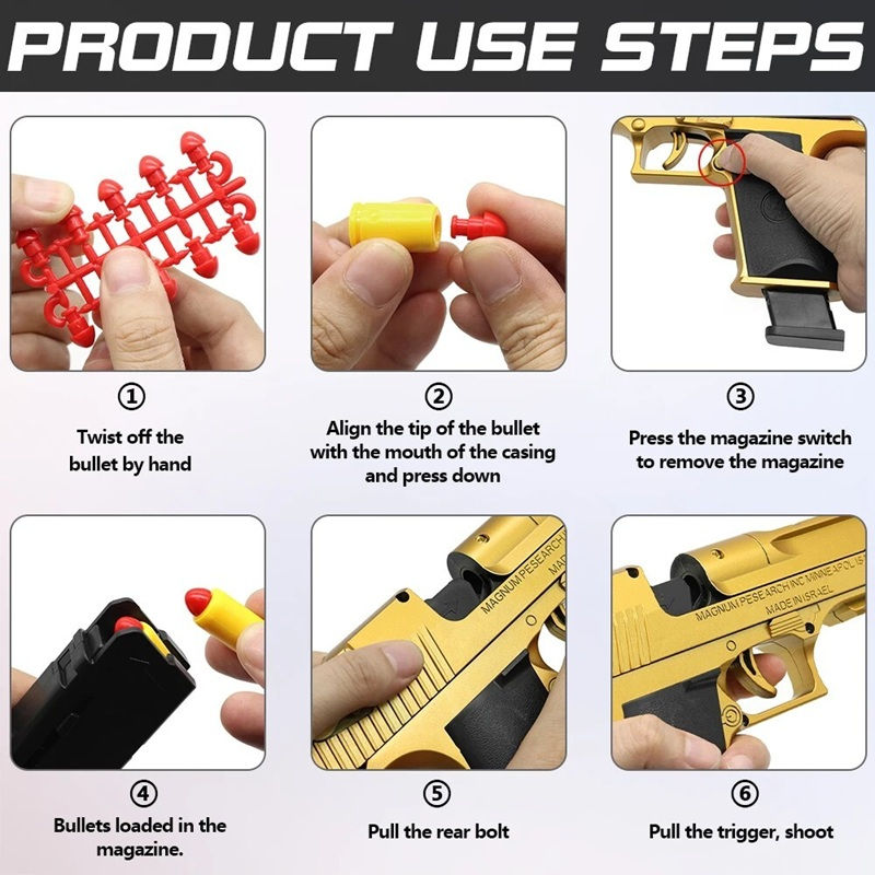 Thumbnail: 🎯 Desert Eagle Soft Bullet Gun – Realistic Shell Throwing Toy