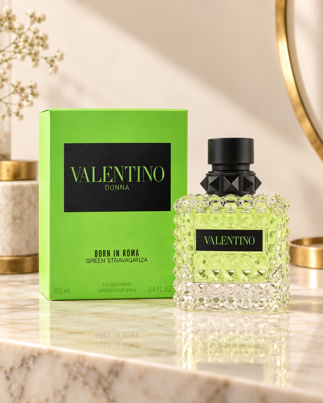 Valentino Born in Roma Donna Green Stravaganza