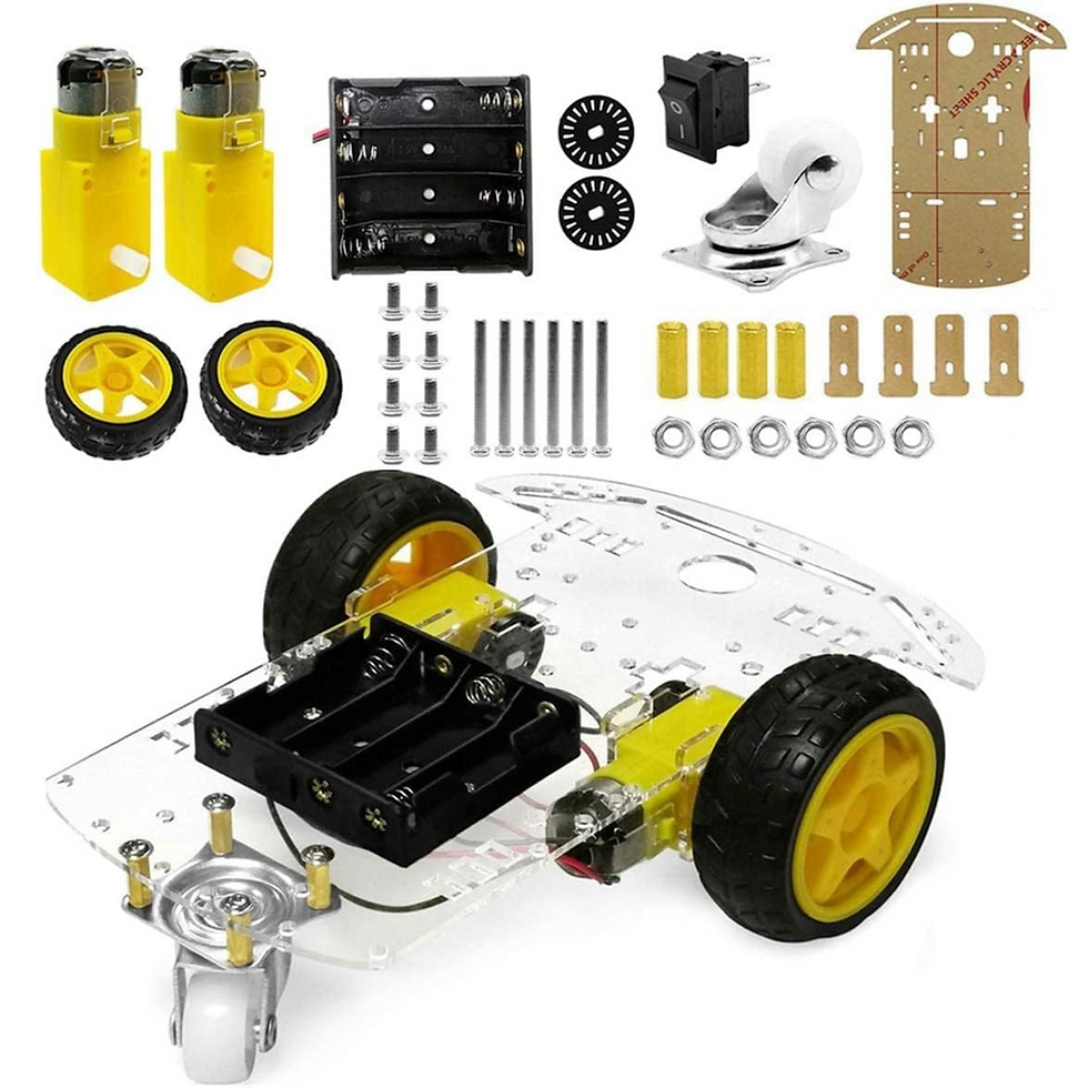 Miniatura: Kit Chassi Duas Rodas Smart Carro Robô Para Projeto Arduino