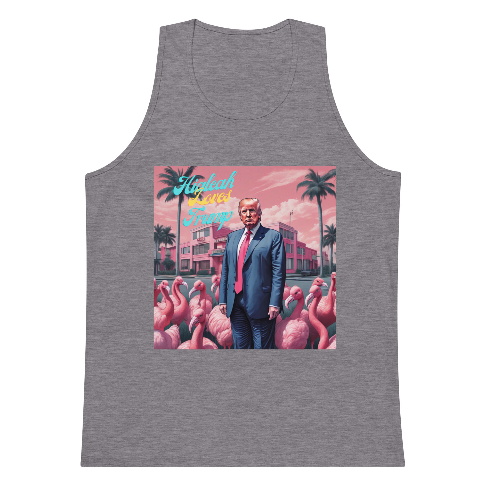 Hialeah Loves Trump premium tank top
